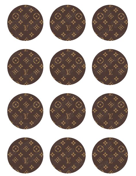 Louis Vuitton Edible Cupcake Toppers – Ediblecakeimage